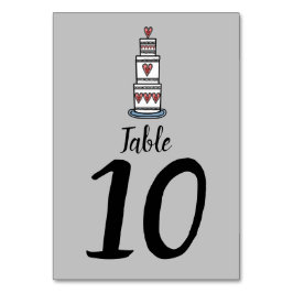 Hochzeitskuchen-Illustration Hochzeitshochzeit-Tis Tischnummer
