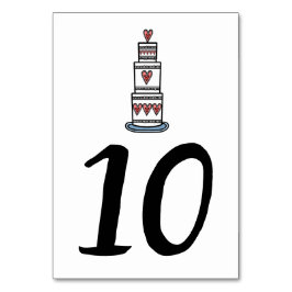 Hochzeitskuchen-Illustration Hochzeitshochzeit-Tis Tischnummer