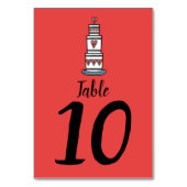 Hochzeitskuchen-Illustration Hochzeitshochzeit-Tis Tischnummer (Rückseite)