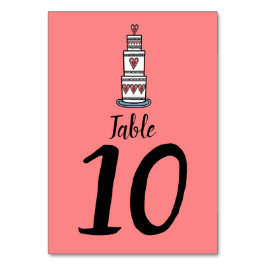 Hochzeitskuchen-Illustration Hochzeitshochzeit-Tis Tischnummer