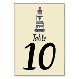 Hochzeitskuchen-Illustration Hochzeitshochzeit-Tis Tischnummer