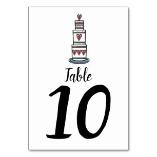 Hochzeitskuchen-Illustration Hochzeitshochzeit-Tis Tischnummer
