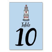 Hochzeitskuchen-Illustration Hochzeitshochzeit-Tis Tischnummer (Rückseite)