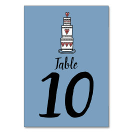 Hochzeitskuchen-Illustration Hochzeitshochzeit-Tis Tischnummer