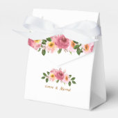 Hochzeitskuchen in Rosa und Gold Geschenkschachtel (Vorderseite)