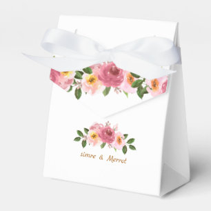Hochzeitskuchen in Rosa und Gold Geschenkschachtel