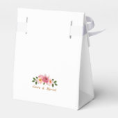 Hochzeitskuchen in Rosa und Gold Geschenkschachtel (Rückseite)