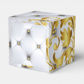 Hochzeitskuchen in Silber und Gold Geschenkschachtel (Rückseite)