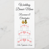 Hochzeitskuchen Menükarte (Vorderseite)