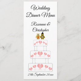 Hochzeitskuchen Menükarte