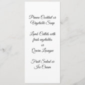 Hochzeitskuchen Menükarte (Rückseite)