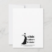 Hochzeitskuchen mit Bouquet, Rings und Schleier Einladung (Rückseite)