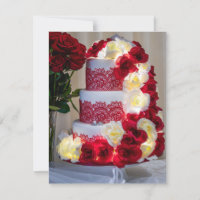 Hochzeitskuchen mit Bouquet, Rings und Schleier