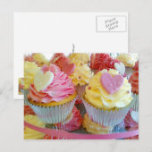 Hochzeitskuchen mit Fondant Hearts Postkarte (Vorne/Hinten)