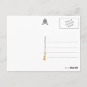 Hochzeitskuchen mit Kaskade aus Zuckerhut, Blume Postkarte (Rückseite)