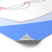 Hochzeitskuchen mit zwei Brides Poster (Ecke)