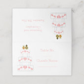 Hochzeitskuchen Platzkarte (Außenseite Aufgefaltet)