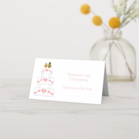 Hochzeitskuchen Platzkarte (Rückseite)