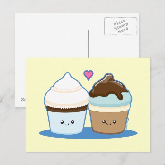 Hochzeitskuchen Postkarte (Vorne/Hinten)