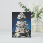Hochzeitskuchen Postkarte (Stehend Vorderseite)