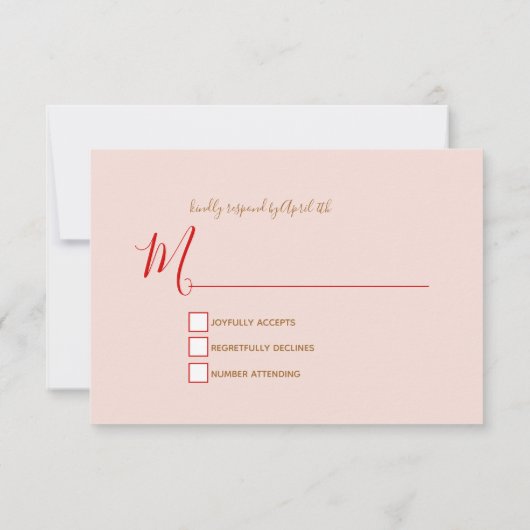 Hochzeitskuchen RSVP Karte (Rückseite)