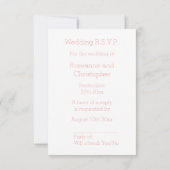 Hochzeitskuchen RSVP Karte (Rückseite)