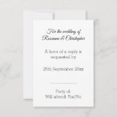 Hochzeitskuchen RSVP Karte (Rückseite)