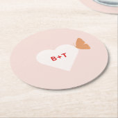 Hochzeitskuchen Runder Pappuntersetzer (Angewinkelt)