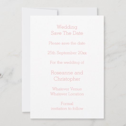 Hochzeitskuchen Save The Date (Rückseite)