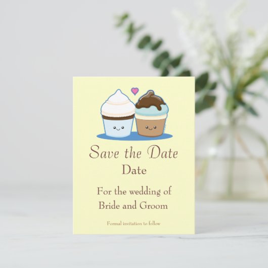 Hochzeitskuchen Save The Date (Stehend Vorderseite)