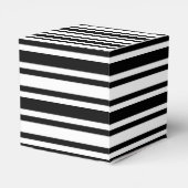 Hochzeitskuchen Schwarz-weiß gestreift Geschenkschachtel (Rückseite)