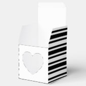 Hochzeitskuchen Schwarz-weiß gestreift Geschenkschachtel (Geöffnet)