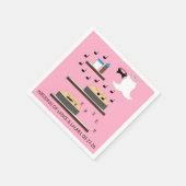 Hochzeitskuchen: Serviette (Ecke)