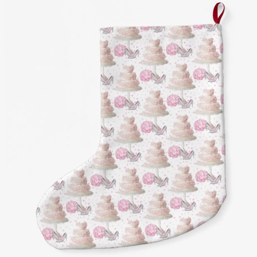 Hochzeitskuchen-Strumpf Großer Weihnachtsstrumpf (Rückseite)