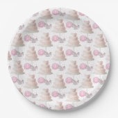 Hochzeitskuchen-Teller Pappteller (Vorderseite)