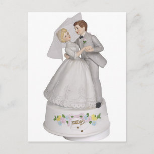 Hochzeitskuchen Topper Figurine Postkarte