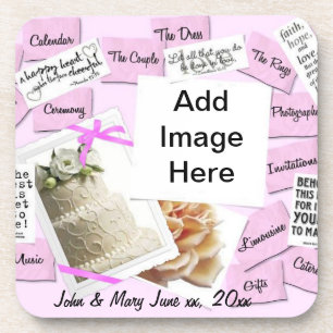 Hochzeitskuchen-Untersetzer Getränkeuntersetzer