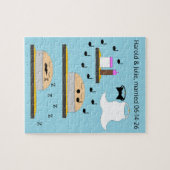 Hochzeitskuchen vor dem Zuckerguss Puzzle (Horizontal)