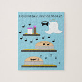 Hochzeitskuchen vor dem Zuckerguss Puzzle (Vertikal)