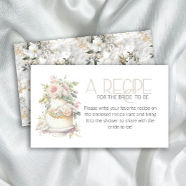 Hochzeitskuchen Wasserfarbe Rezept für die Braut Begleitkarte