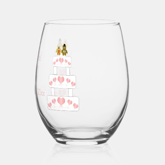 Hochzeitskuchen Weinglas Ohne Stiel (Links)