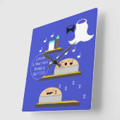 Hochzeitskuchen zum Zuckerguss Gewartet Quadratische Wanduhr (Winkel)