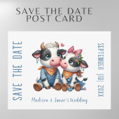 Hochzeitskuh Save the Date Postkarte