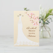 Hochzeitskühnen, Brautparty aus Kirschblüten Einladung (Stehend Vorderseite)