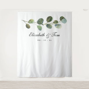 Hochzeitskulisse aus Grün, Fotobox-Requisite Wandteppich