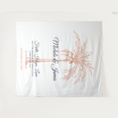 Hochzeitskulisse der blauen Rose Wandteppich (Vorderseite (Horizontal))