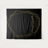 Hochzeitskulisse, Foto-Stütze, geometrisch Wandteppich (Vorderseite (Horizontal))