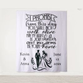 Hochzeitskulisse 'Shelter in Your Arms' Wandteppich