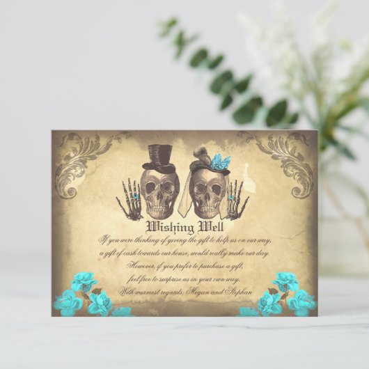 Hochzeitskunde, die Vintage Karten wünscht (Stehend Vorderseite)