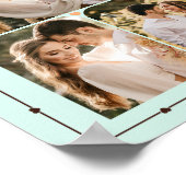 Hochzeitskunde für die Fotocollage Moderne Minzher Poster (Ecke)